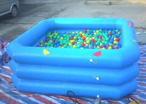 Eco Friendly Inflatable Swimming Pool Triple Tube Long Lifetime UL Disetujui