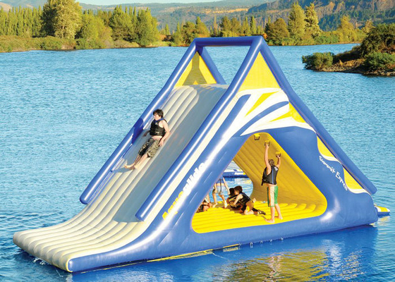 5.5m Diameter Besar Air Terapung, Blow Up Water Slide Fire Proof Vinyl Tarpaulin