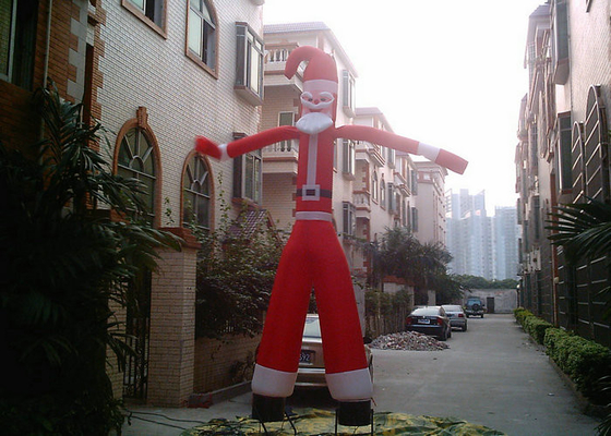 Tinggi 2m - 6m Blow Up Waving Man, Periklanan Air Penari Sinterklas Berbentuk
