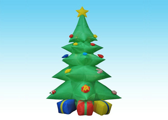Promosi Periklanan Inflatable Christmas Tree PVC Coated Nylon Materials