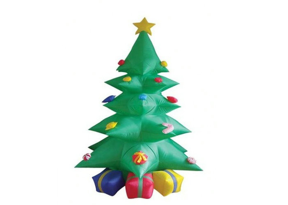 Promosi Periklanan Inflatable Christmas Tree PVC Coated Nylon Materials