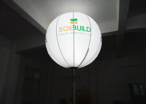 White Color Light Up Balon, Inflatable Lighting Decoration 1.5m Diameter