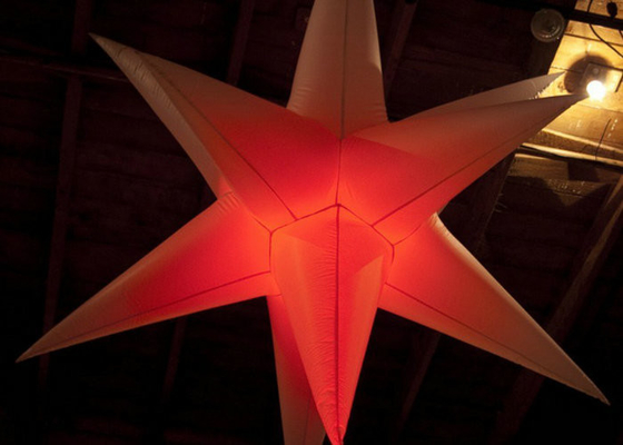 Diameter 1m - 2m LED Inflatable Star, Dekorasi Tahap Inflatable High Definition