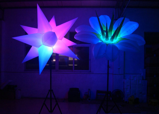 Diameter 1m - 2m LED Inflatable Star, Dekorasi Tahap Inflatable High Definition