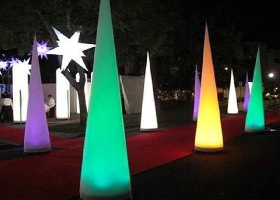 Conical Balloon Light Up Inflatables Eco Friendly PVC Coated Nylon Materials