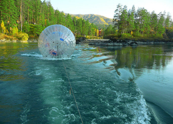 Clear PVC Pool Hamster Ball Disesuaikan Warna Dicetak Teknologi Hot Air Welded