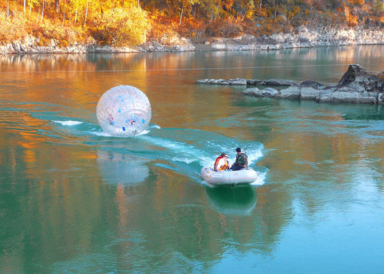 Clear PVC Pool Hamster Ball Disesuaikan Warna Dicetak Teknologi Hot Air Welded