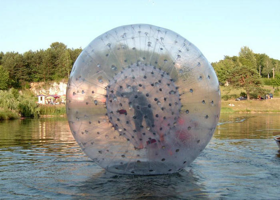 Clear PVC Pool Hamster Ball Disesuaikan Warna Dicetak Teknologi Hot Air Welded