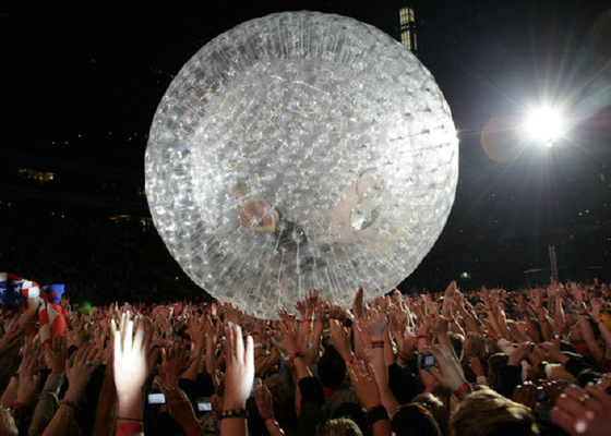 Bola Ramah Lingkungan Besar Blow Up Bubble Ball, Bola Hamster Inflatable Transparansi Tinggi