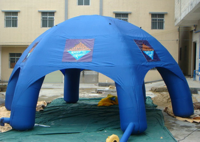 Tenda Air Inflatable Warna Biru, Tenda Tenda Tiup Poin Tegangan Tinggi Diperkuat