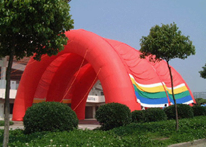 Tenda Inflatable Tenda Merah Warna PVC Dilapisi Nylon Untuk Bisnis Beriklan