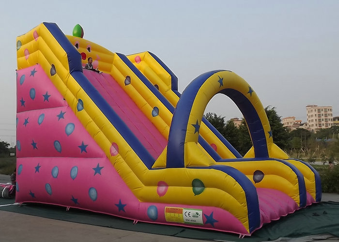 Mainan Outdoor Inflatable yang Disesuaikan Tipe Slide Panjang untuk Anak Hiburan