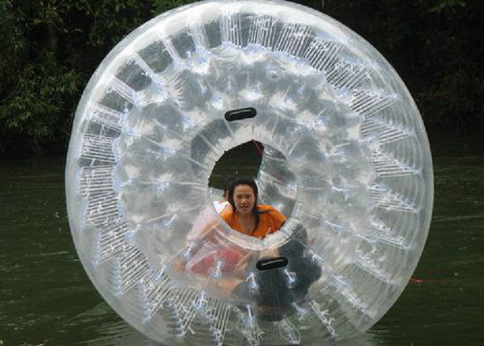 Clear PVC Pool Hamster Ball Disesuaikan Warna Dicetak Teknologi Hot Air Welded